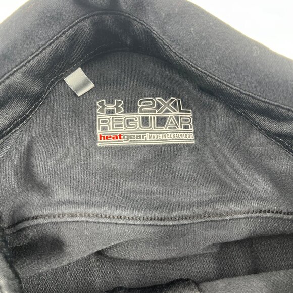 Under Armour‎ Mens HeatGear Polo Shirt 2XL Black Polyester - Picture 2 of 5